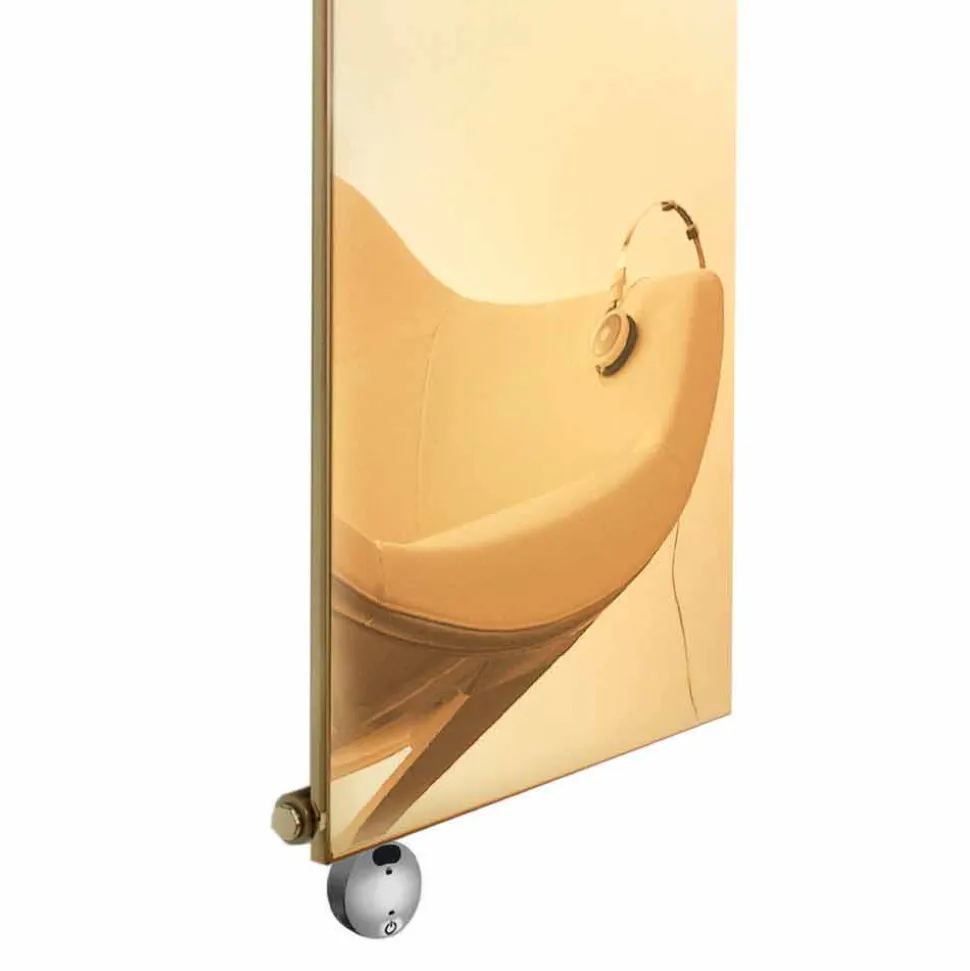 Piastra Radiante Elettrica Verticale in Oro Design Moderno fino a 1000 W - Ice