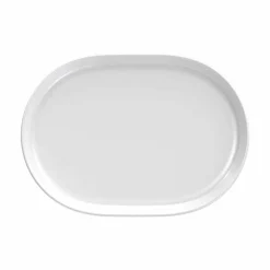 Piatti da Servizio Bianchi Ovali Design Moderno in Porcellana 4 Pezzi - Artico