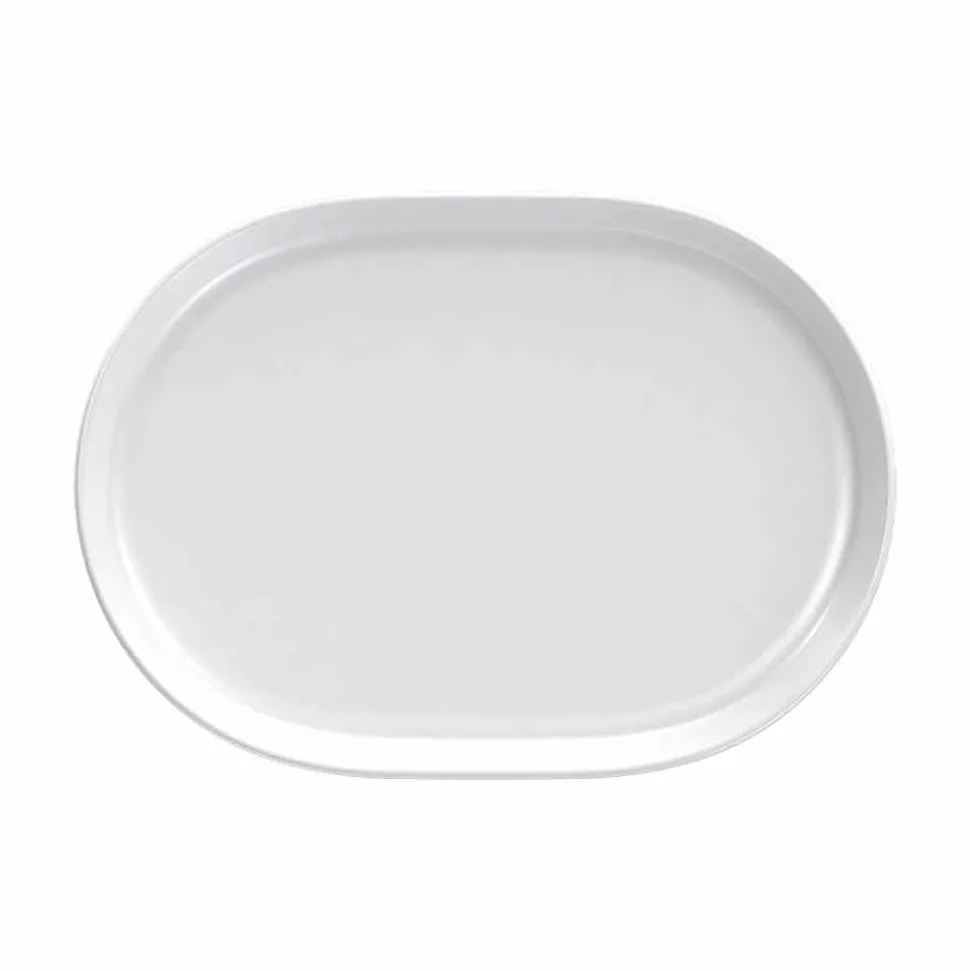 Piatti da Servizio Bianchi Ovali Design Moderno in Porcellana 4 Pezzi - Artico