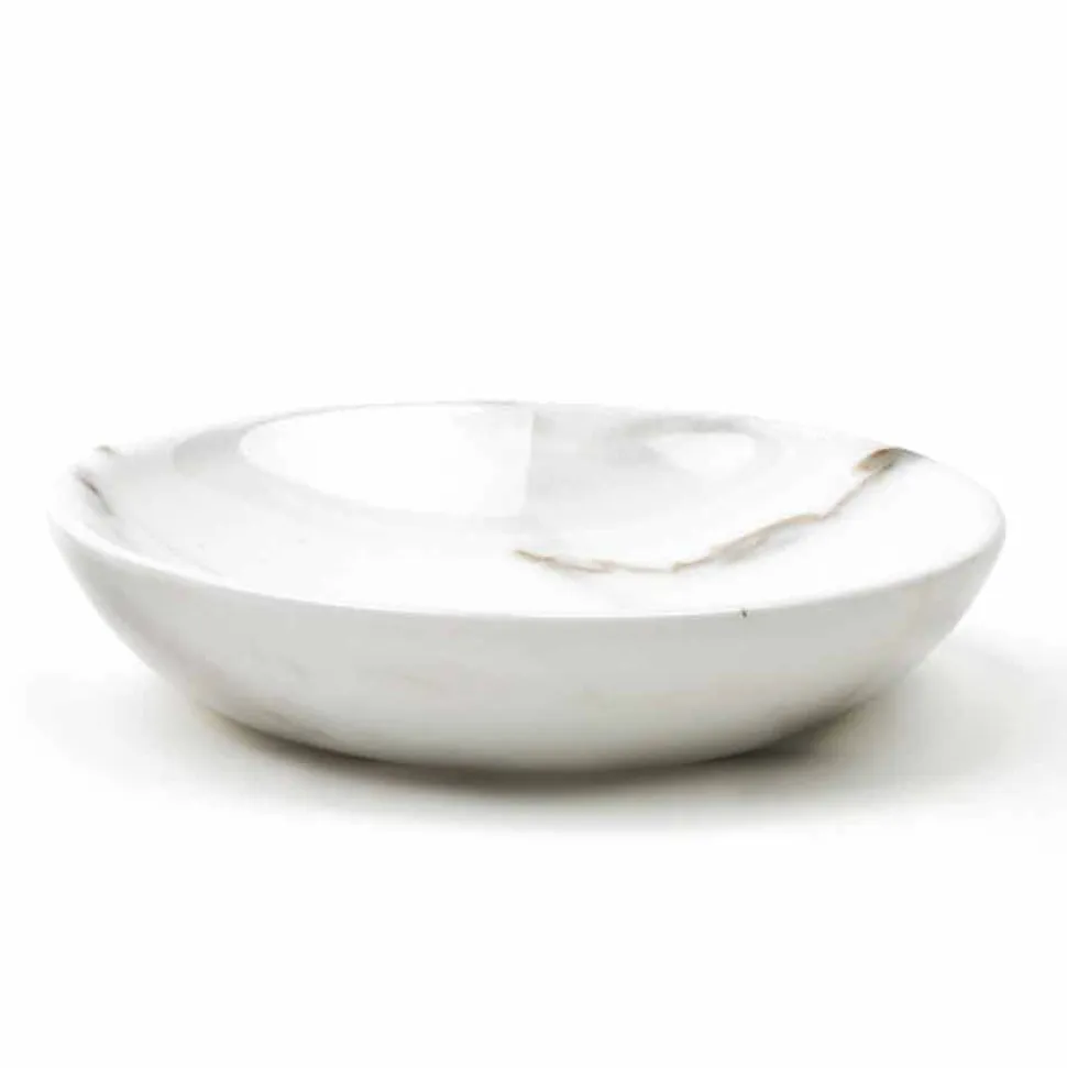 Piattino Moderno Rotondo in Marmo Vari Colori Made in Italy - Spillo