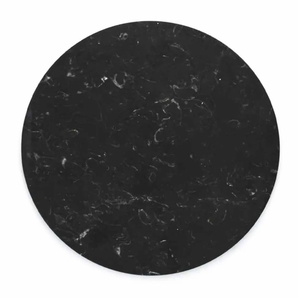 Piatto da Formaggi Rotondo in Marmo Bianco o Nero Made in Italy - Kirby