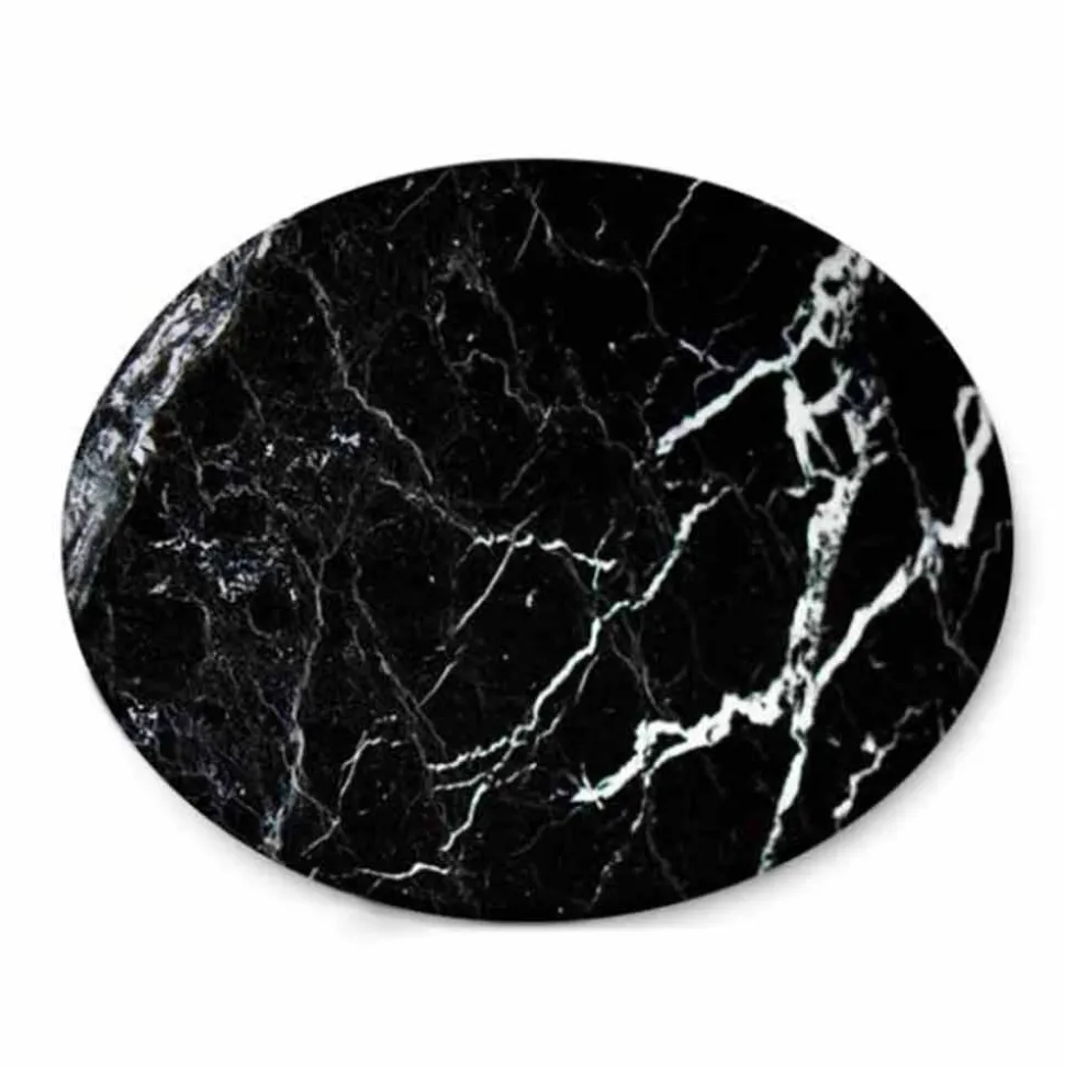 Piatto da Formaggi Rotondo in Marmo Bianco o Nero Made in Italy - Kirby