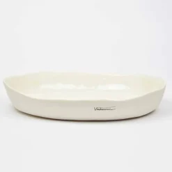 Piatto da Portata Ovale in Porcellana Bianca Design di Lusso - Arcimaesta