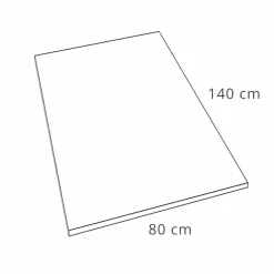 Piatto Doccia Effetto Velluto Bianco in Resina Rettangolare 140x80 cm - Estimo