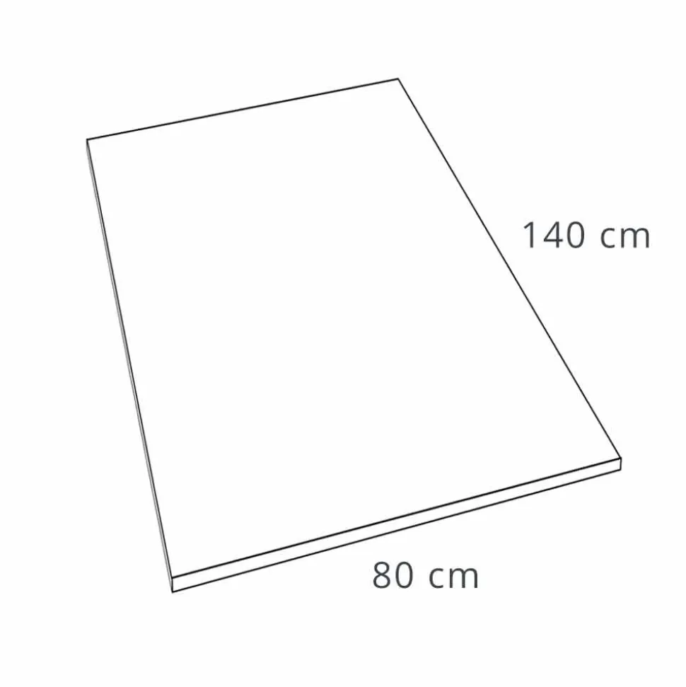 Piatto Doccia Effetto Velluto Bianco in Resina Rettangolare 140x80 cm - Estimo