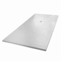 Piatto Doccia in Resina Bianca Effetto Ardesia 170x70 Design Moderno - Sommo
