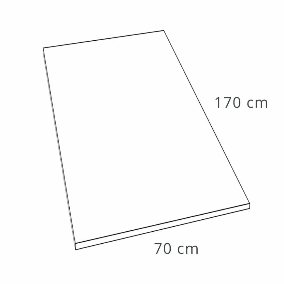 Piatto Doccia in Resina Bianca Effetto Ardesia 170x70 Design Moderno - Sommo