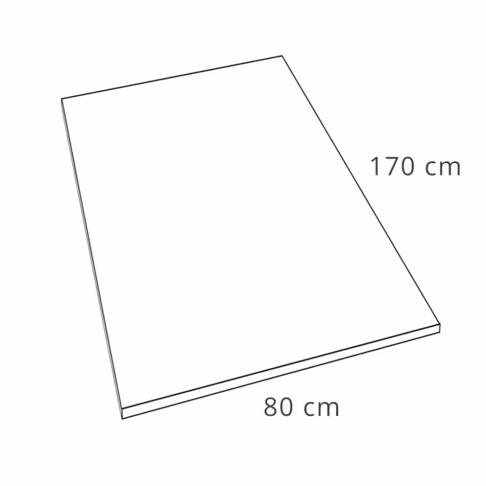 Piatto Doccia Moderno 170x80 Finitura Effetto Ardesia in Resina Bianca - Sommo