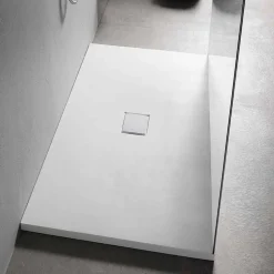 Piatto Doccia Rettangolare 160x70 cm in Resina Bianca Design Moderno - Estimo