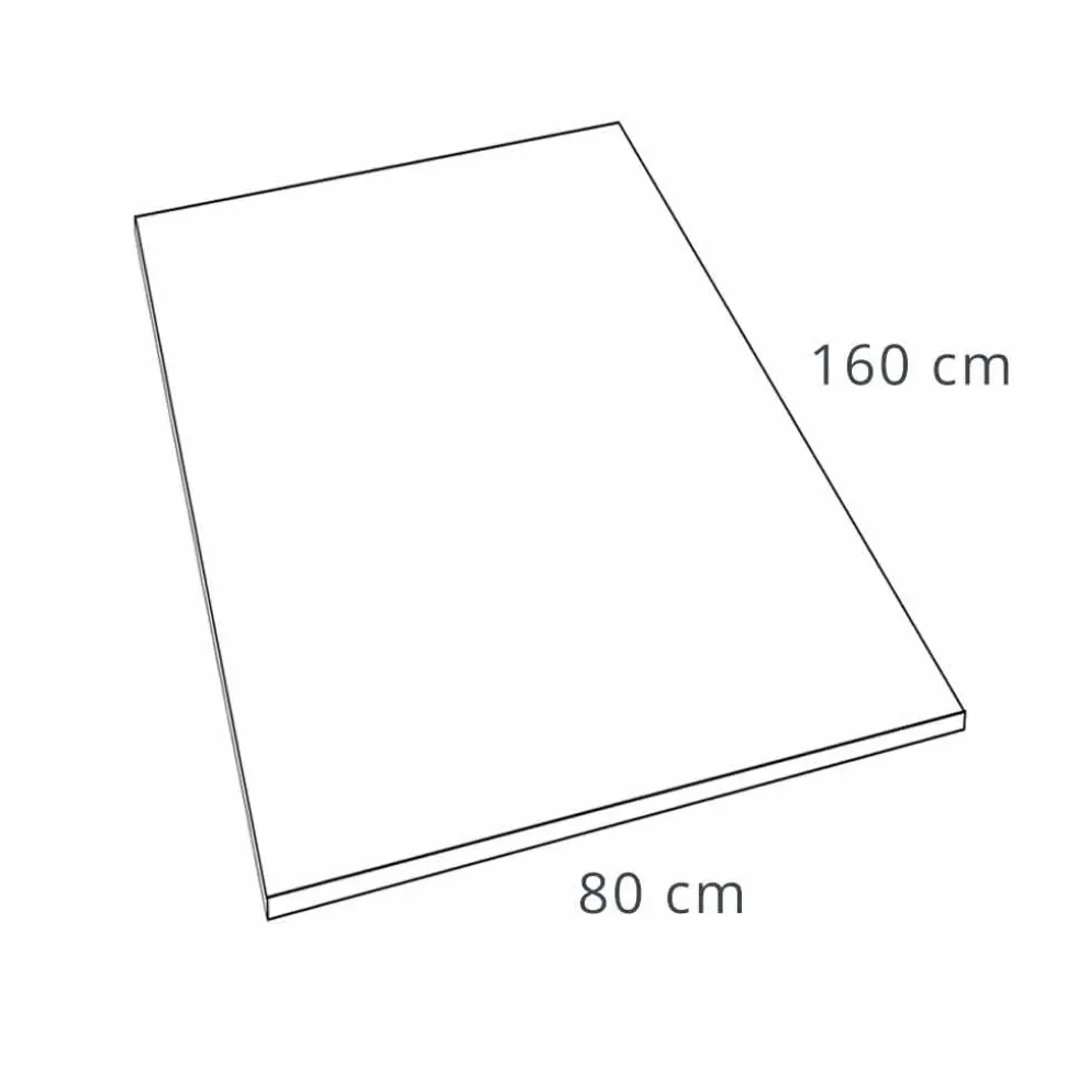Piatto Doccia 160x80 cm in Resina Bianca con Piletta e Copripiletta - Estimo