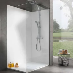 Piatto Doccia 140x70 Moderno in Finitura Effetto Velluto Bianco - Estimo