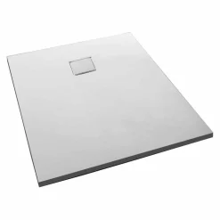 Piatto Doccia 120x90 Moderno in Resina Finitura Effetto Velluto Bianco - Estimo