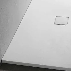 Piatto Doccia 120x90 Moderno in Resina Finitura Effetto Velluto Bianco - Estimo