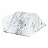 Piatto Esagonale da Portata in Marmo Bianco Carrara o Nero Marquinia - Ludivine