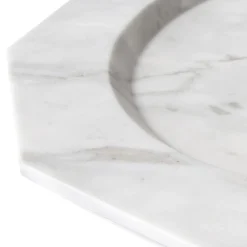 Piatto Piano Grande in Marmo Arabescato Satinato di Design Italiano - Rodio