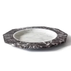 Piatto Piano in Marmo Satinato Varie Finiture Design Lusso Italiano - Rodio