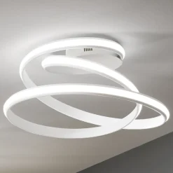 Plafoniera a LED in Metallo Verniciato Bianco Design Moderno - Rivolta