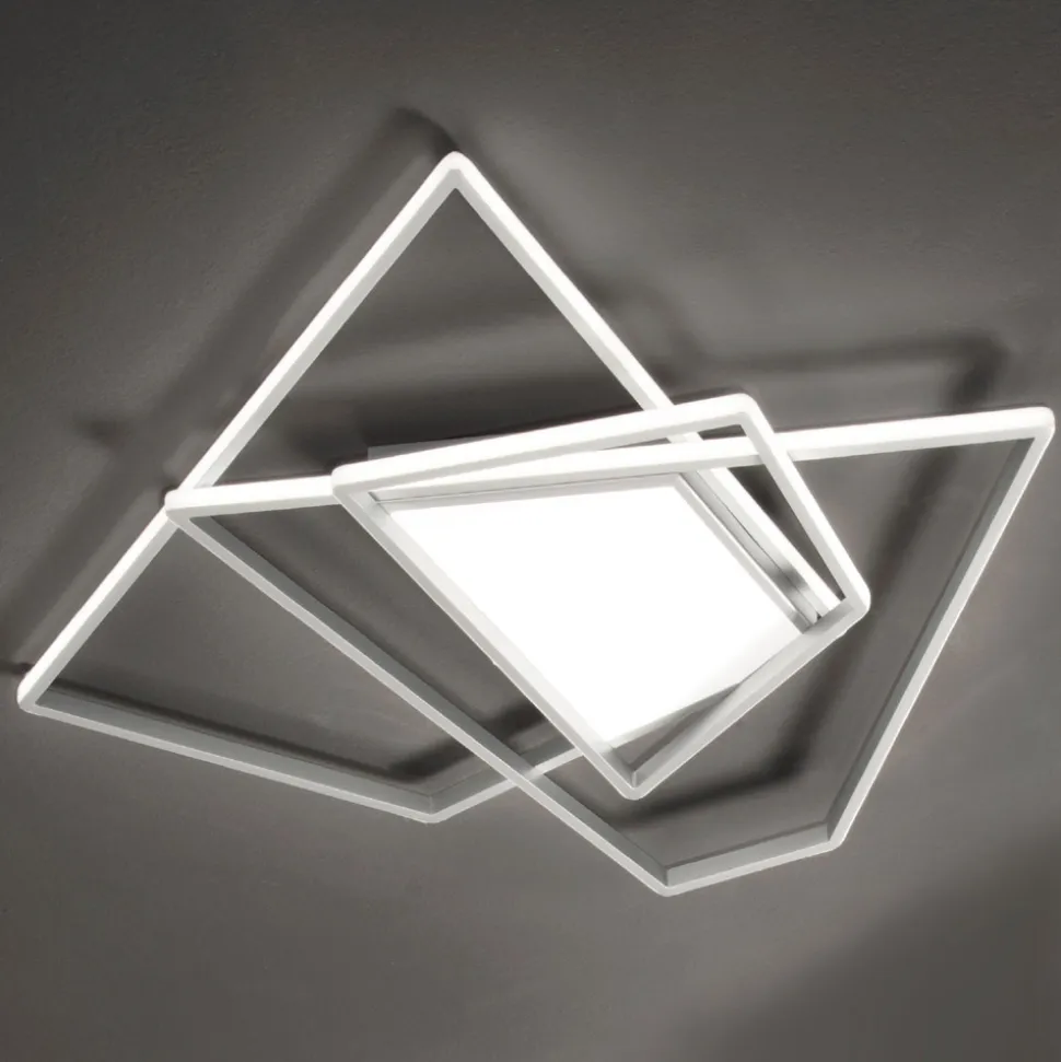 Plafoniera Applique a LED Dimmerabile in Metallo Oro o Argento - Galattica