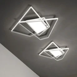 Plafoniera Applique a LED Dimmerabile in Metallo Oro o Argento - Galattica