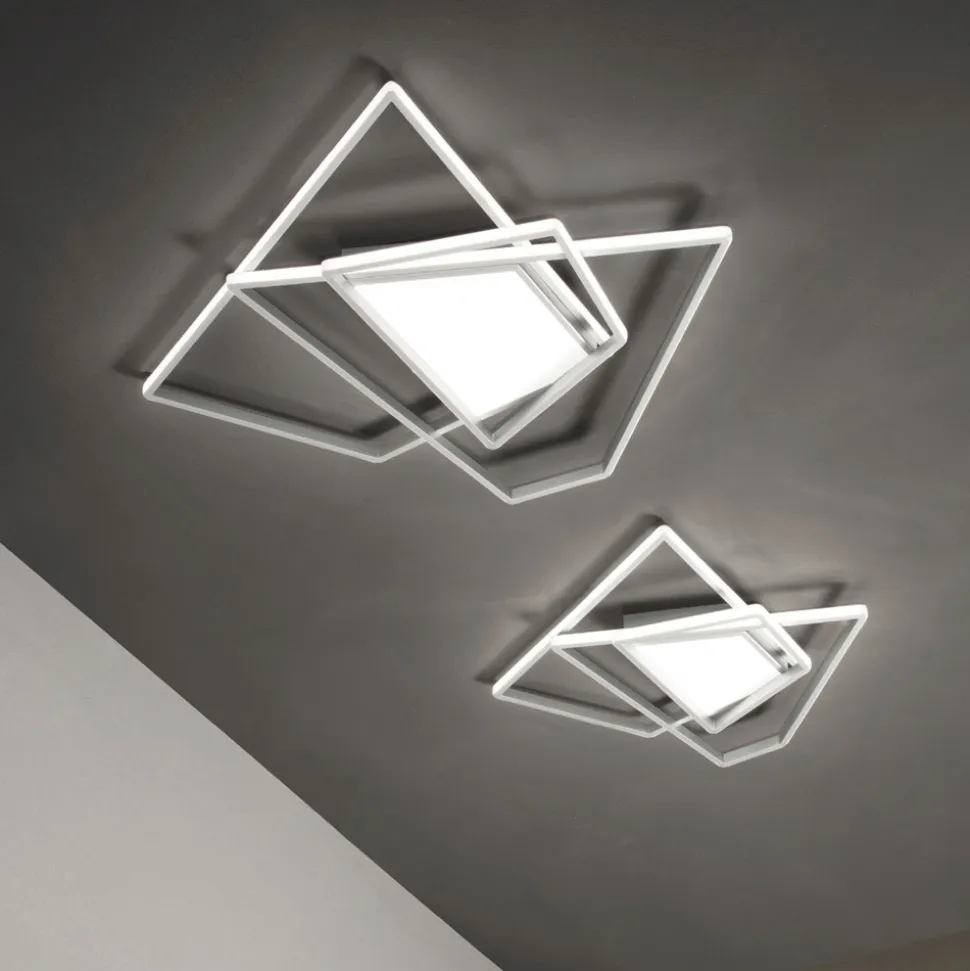 Plafoniera Applique a LED Dimmerabile in Metallo Oro o Argento - Galattica