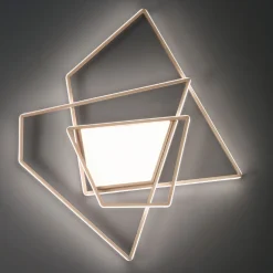 Plafoniera Applique a LED Dimmerabile in Metallo Oro o Argento - Galattica