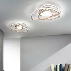 Plafoniera Applique a LED in Metallo Finitura Oro o Argento - Rosella