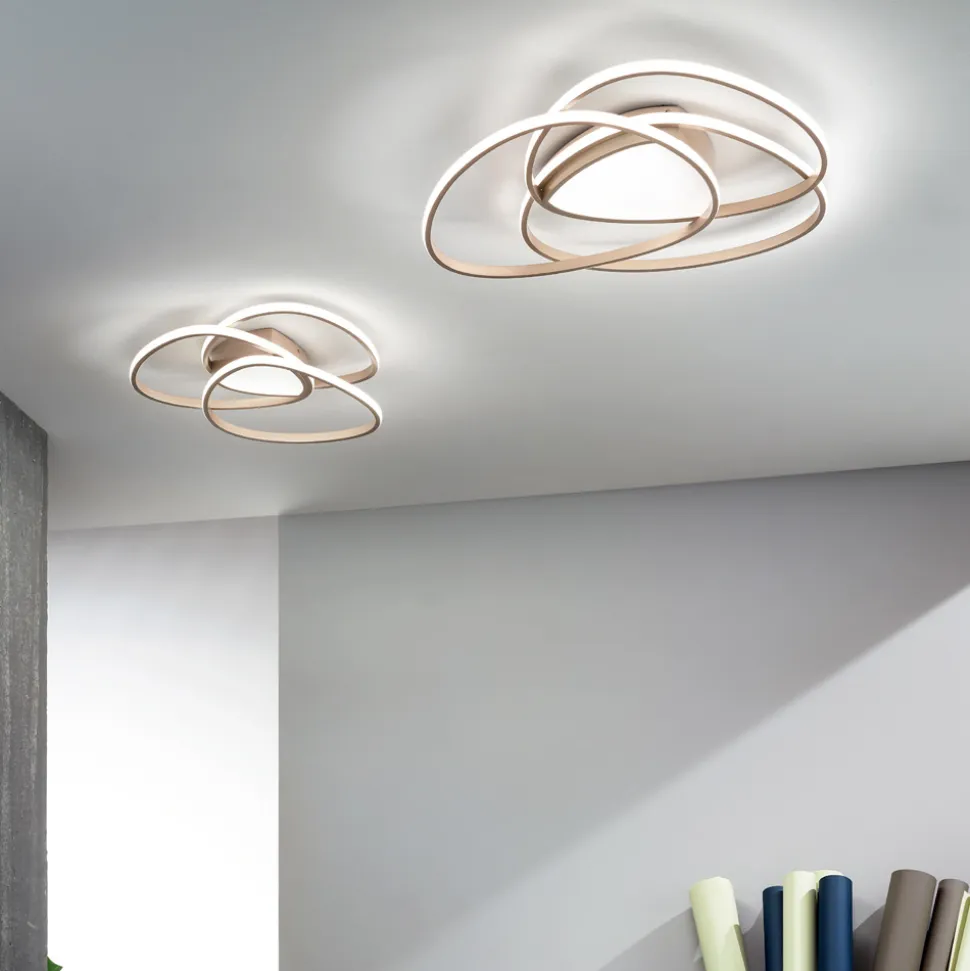 Plafoniera Applique a LED in Metallo Finitura Oro o Argento - Rosella