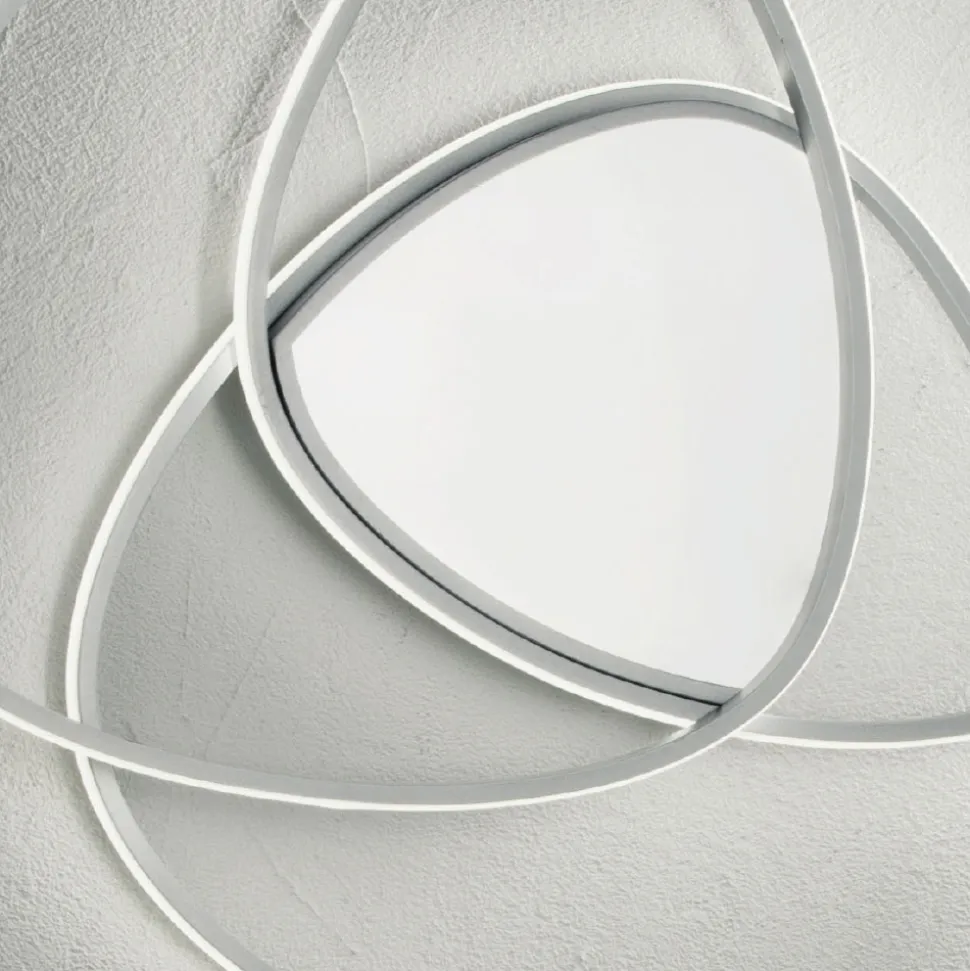 Plafoniera Applique a LED in Metallo Finitura Oro o Argento - Rosella
