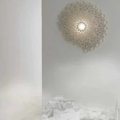 Plafoniera Applique in Tecnopolimero Bianco di Design 2 Misure - Cattedrale