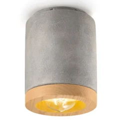 Plafoniera Artigianale in Legno e Ceramica Design Stile Nordico - Nateca