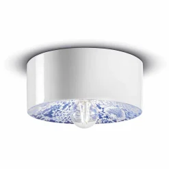Plafoniera a Soffitto Circolare in Ceramica Colorata Made in Italy – Ferroluce Pi