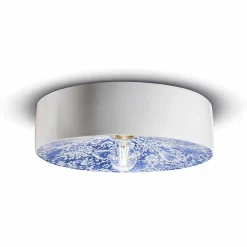 Plafoniera a Soffitto Circolare in Ceramica Colorata Made in Italy – Ferroluce Pi