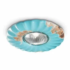 Plafoniera a soffitto tonda in ceramica artigianale Cindy Ferroluce