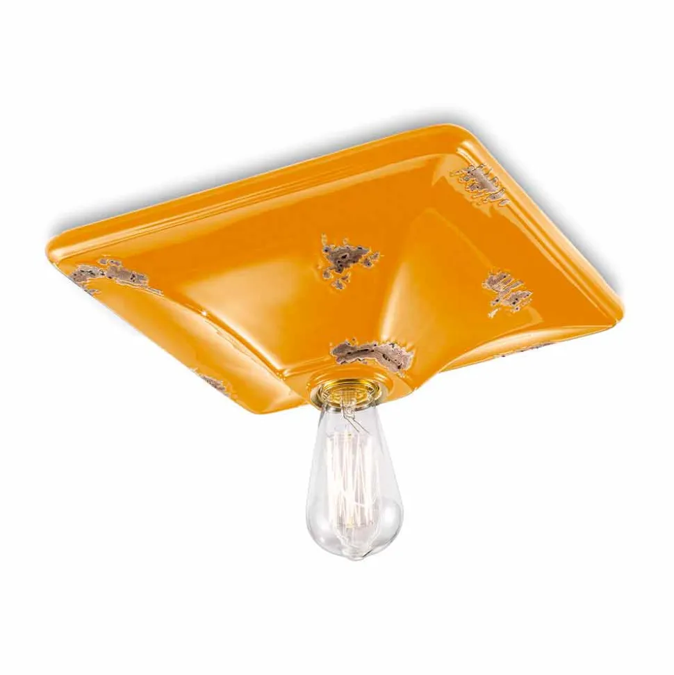 Plafoniera da soffitto dallo stile retrò in ceramica Karen Ferroluce
