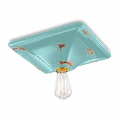 Plafoniera da soffitto dallo stile retrò in ceramica Karen Ferroluce