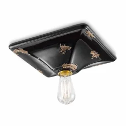 Plafoniera da soffitto dallo stile retrò in ceramica Karen Ferroluce