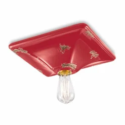 Plafoniera da soffitto dallo stile retrò in ceramica Karen Ferroluce