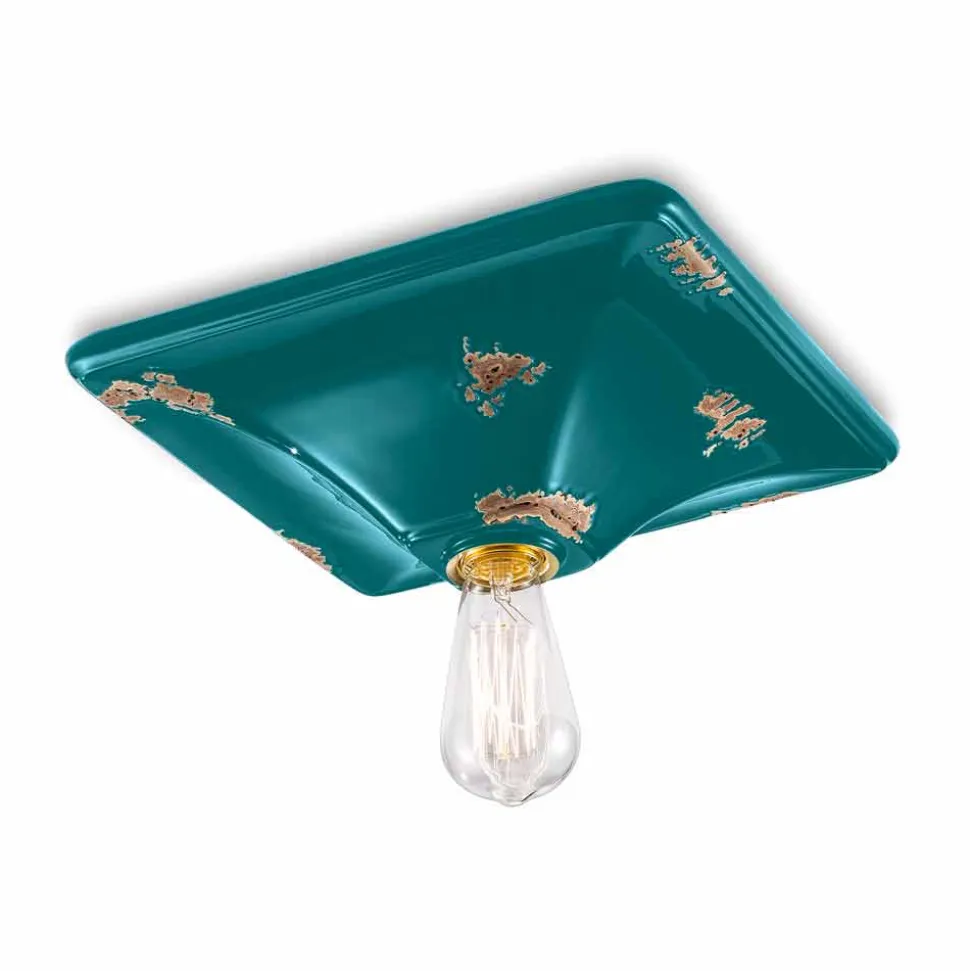 Plafoniera da soffitto dallo stile retrò in ceramica Karen Ferroluce