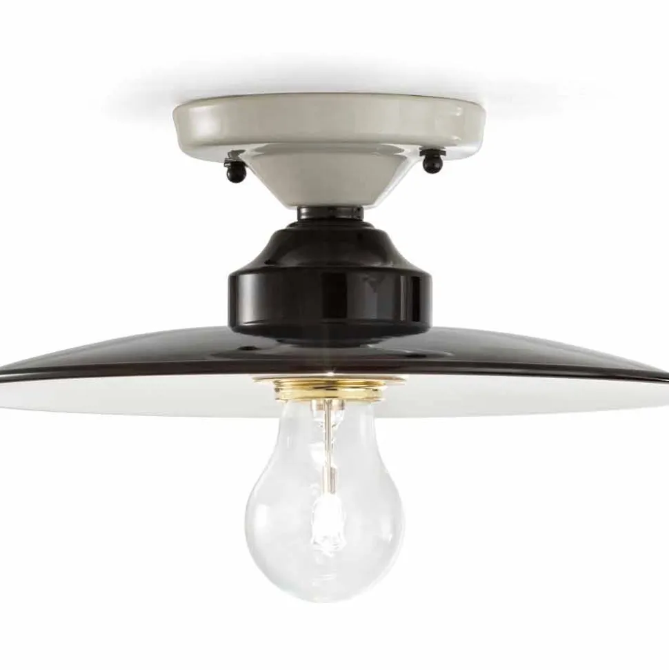 Plafoniera da soffitto di design in ceramica lucida Jane Ferroluce