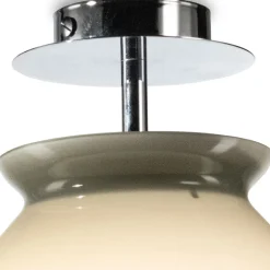 Plafoniera da Soffitto Grande in Vetro Sfumato e Metallo Made in Italy - Iride