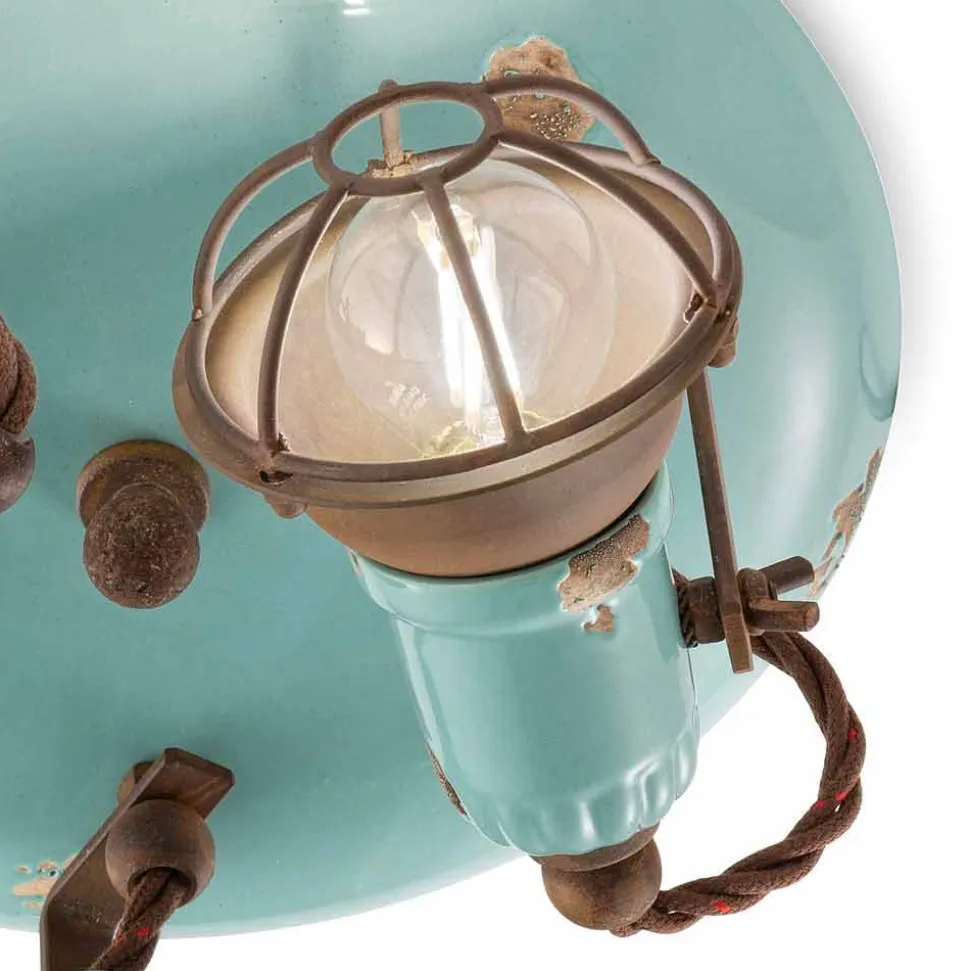 Plafoniera di design a tre faretti stile industriale Allison Ferroluce