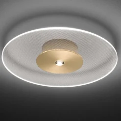 Plafoniera in Metallo e Diffusore in Plexiglass Micro-Puntinato - Nora