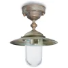 Plafoniera in Ottone Vintage da Esterno, Vetro Trasparente IP44 - Elfico