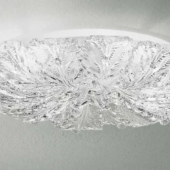 Plafoniera in Vetro Veneziano e Metallo Fatta a Mano in Italia - Artemide