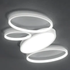 Plafoniera Moderna in Metallo Bianco o Oro a LED Dimmerabile - Raissa