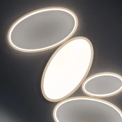 Plafoniera Moderna in Metallo Bianco o Oro a LED Dimmerabile - Raissa