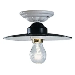 Plafoniera rustica in ceramica da soffitto Ferroluce Potenza