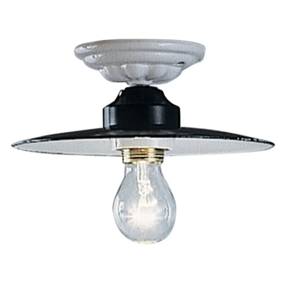 Plafoniera rustica in ceramica da soffitto Ferroluce Potenza