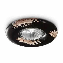 Plafoniera tonda vintage in ceramica artigianale Paula Ferroluce