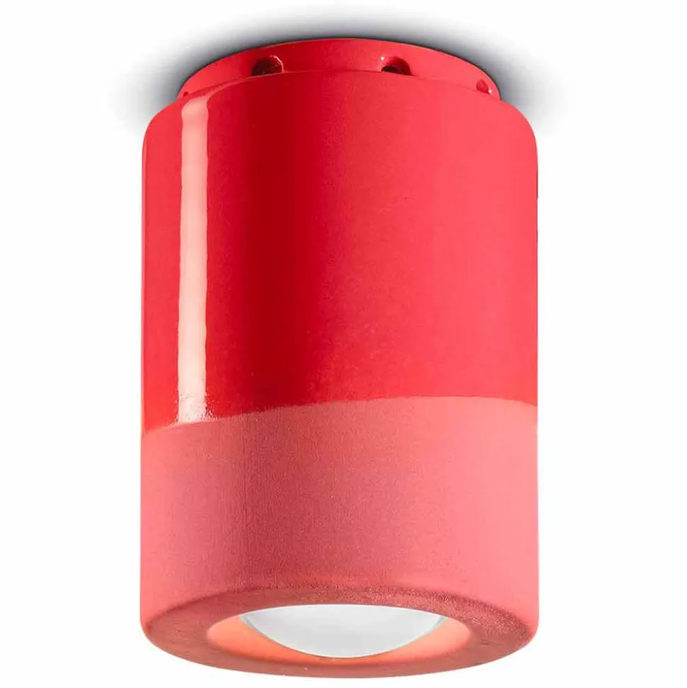 Plafoniera Vintage a Soffitto in Ceramica Made in Italy – Ferroluce Pi
